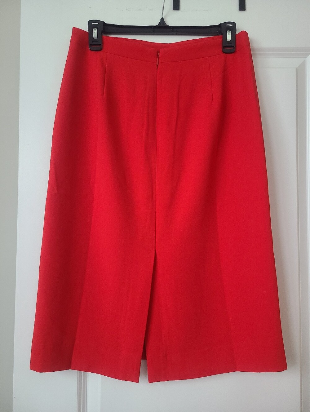 J.Crew Red Knee Length Pencil Skirt - Picture 2 of 8